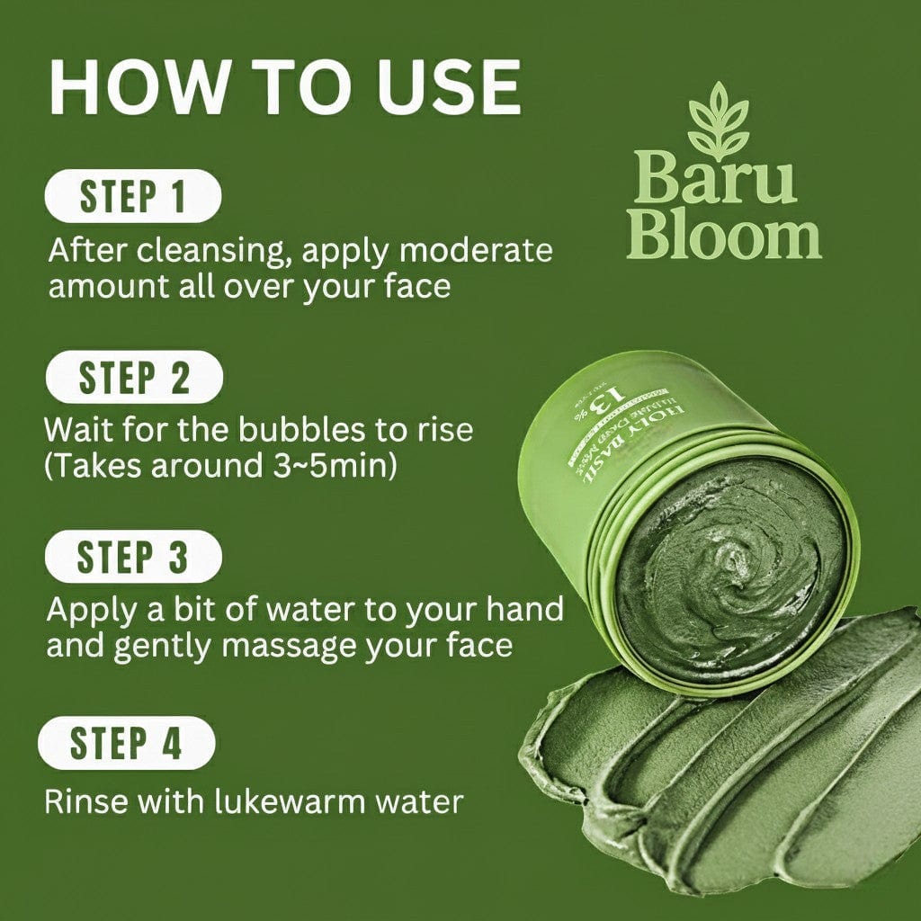Baru Bloom® Sparkling Basil Bubble Mask