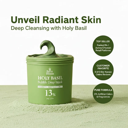 Baru Bloom® Sparkling Basil Bubble Mask